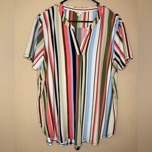Colorful Striped Women's Blouse